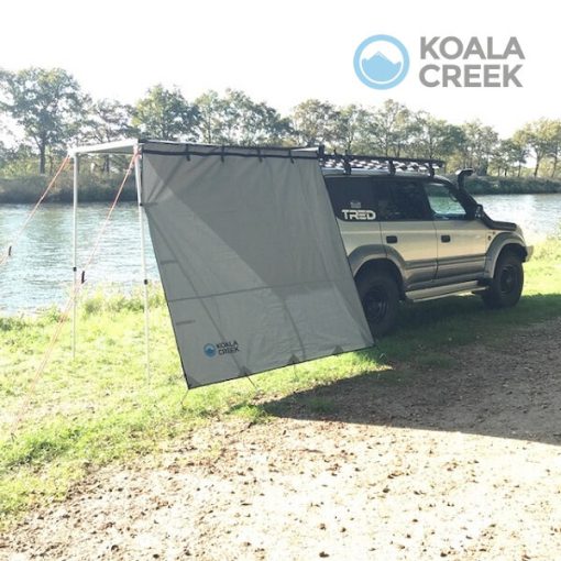 KOALA CREEK® EXPLORER combinatie luifel zijwand - voorwand grijs 200x200 cm.