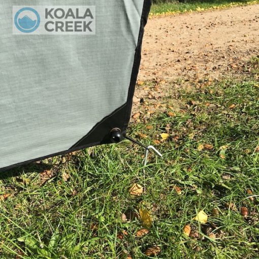 KOALA CREEK® EXPLORER combinatie luifel zijwand - voorwand grijs 200x200 cm. - Afbeelding 4