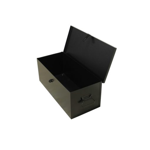 Opbergkist zwart staal 720 x 315 x 282 mm - Afbeelding 2