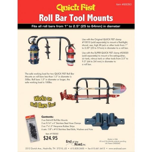 QUICK FIST Roll Bar Tool Mount - Afbeelding 3