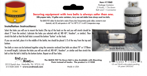 QUICK FIST Rubber Tie Down Belt - Afbeelding 2