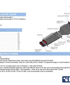 Rival skid plates toyota land cruiser 200 / v8