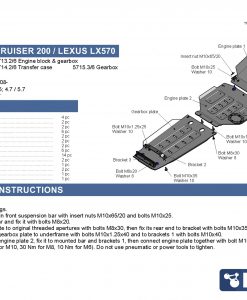 Rival skid plates toyota land cruiser 200 / v8