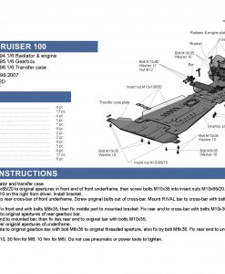 Rival skid plates toyota land cruiser 100