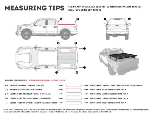 FRONT RUNNER - PICKUP TRUCK LOAD BED SLIMLINE II RACK KIT / 1255MM(W) X 1358MM(L)