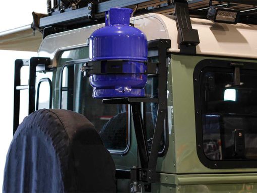 FRONT RUNNER - LAND ROVER DEFENDER 90/110 (1983-2016) SINGLE GAS BOTTLE BRACKET - Afbeelding 2