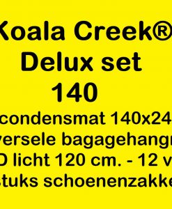 KOALA CREEK® - Rooftop tent 140 DELUX set : Anti-condensmat + bagagenet + 2 schoenzakken - LED 12 volt.