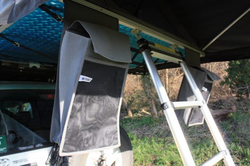 KOALA CREEK® - Rooftop tent 140 DELUX set : Anti-condensmat + bagagenet + 2 schoenzakken - LED 12 volt.