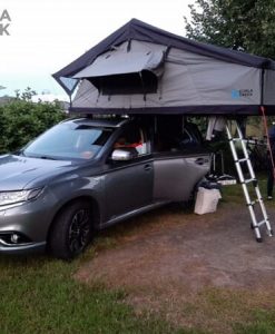 KOALA CREEK® - TEIDE 140L daktent donker grijs met overdekte instap