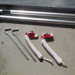 KOALA CREEK® - FREEDOM daktent zijwand-luifel grijs 140x220 cm. 300 gr/m2 Rip-Stop polyester/katoen