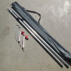 KOALA CREEK® - FREEDOM daktent zijwand-luifel grijs 140x220 cm. 300 gr/m2 Rip-Stop polyester/katoen