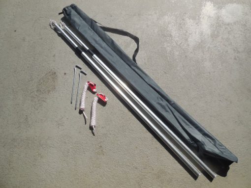 KOALA CREEK® - FREEDOM daktent zijwand-luifel grijs 140x220 cm. 300 gr/m2 Rip-Stop polyester/katoen