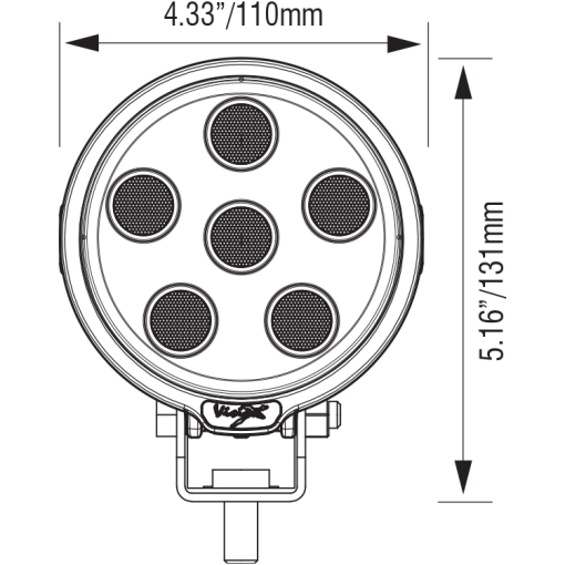 Vision-X: 4.3" VL-Series Round - Afbeelding 4