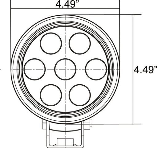Vision-X: 4.5" Round Utility Market Xtreme AMBER - Afbeelding 5