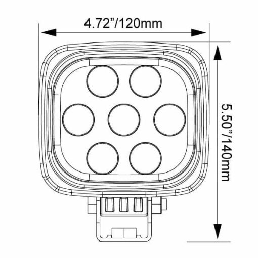Vision-X: 4.7" Square Utility Market Xtreme - Afbeelding 4