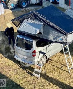 KOALA CREEK® – TEIDE 190L V2 daktent donker grijs met overdekte instap
