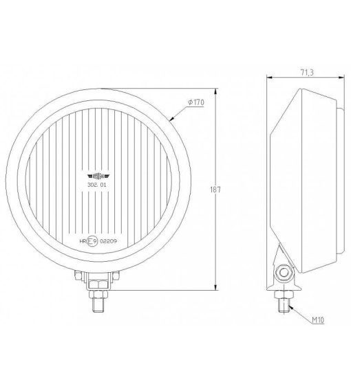 SIM 3201 Blank Chrome Mistlamp - Afbeelding 2