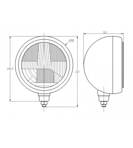 SIM 3206 Blank Chrome Dual Beam H4 - Afbeelding 2