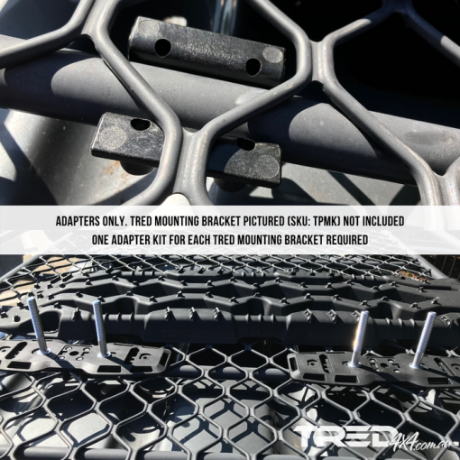 TRED 4X4 montageset rond 25 mm - vlakke montage - Afbeelding 3