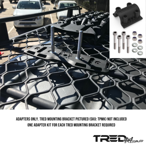 TRED 4X4 montageset rond 25 mm - vlakke montage - Afbeelding 2