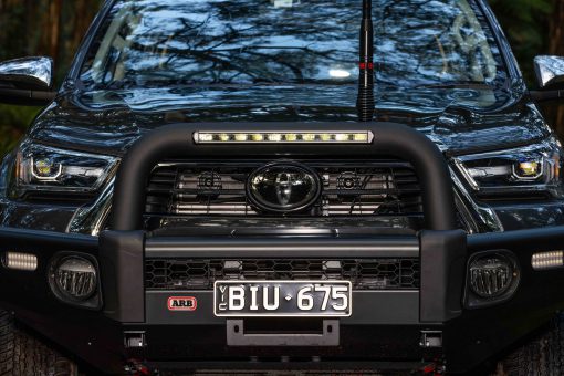 ARB Sahara Bumper - Toyota LandCruiser 200 Series 2015on Black Centre Tube w/ LED Light Bar