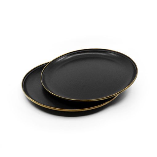 BAREBONES - PLATE/ENAMEL/SET 2 PCS CHARCOAL 27CM - Afbeelding 5