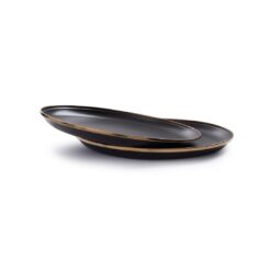 BAREBONES - PLATE/ENAMEL/SET 2 PCS CHARCOAL 27CM