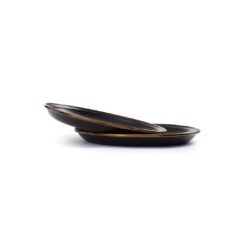 BAREBONES - SMALL PLATE/ENAMEL/SET 2 PCS CHARCOAL 22CM