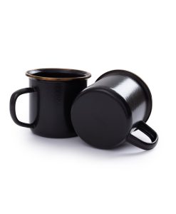 BAREBONES - CUP/ENAMEL/SET 2 PCS CHARCOAL