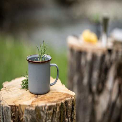 BAREBONES - CUP/ENAMEL/SET 2 PCS STONE GREY - Afbeelding 2