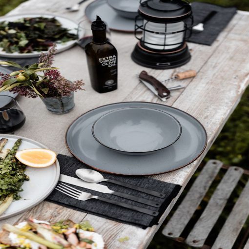 BAREBONES - BOWL/ENAMEL/SET 2 PCS STONE GREY - Afbeelding 3