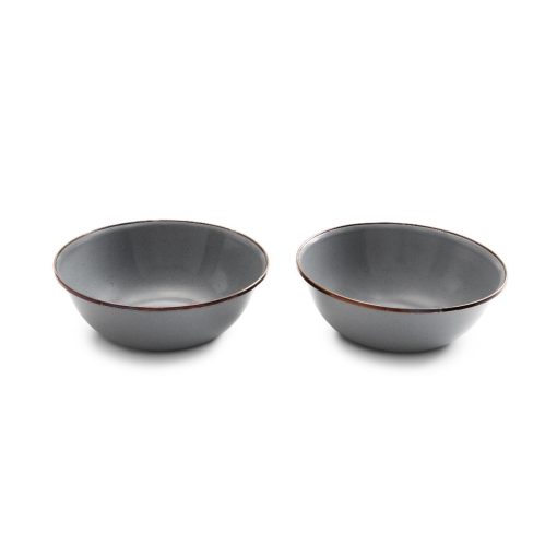 BAREBONES - BOWL/ENAMEL/SET 2 PCS STONE GREY - Afbeelding 5