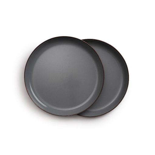 BAREBONES - SMALL PLATE/ENAMEL/SET 2 PCS STONE GREY 22CM - Afbeelding 13
