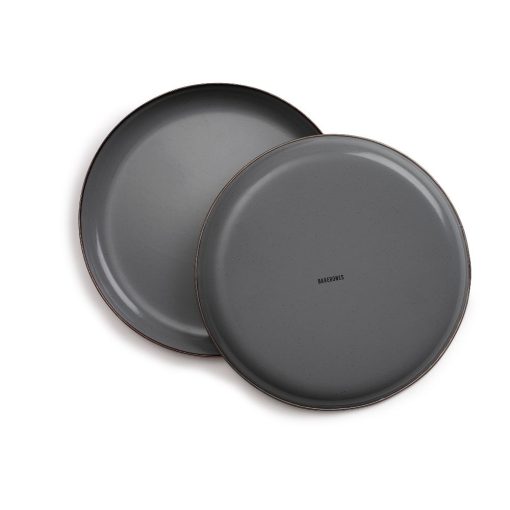 BAREBONES - SMALL PLATE/ENAMEL/SET 2 PCS STONE GREY 22CM - Afbeelding 5