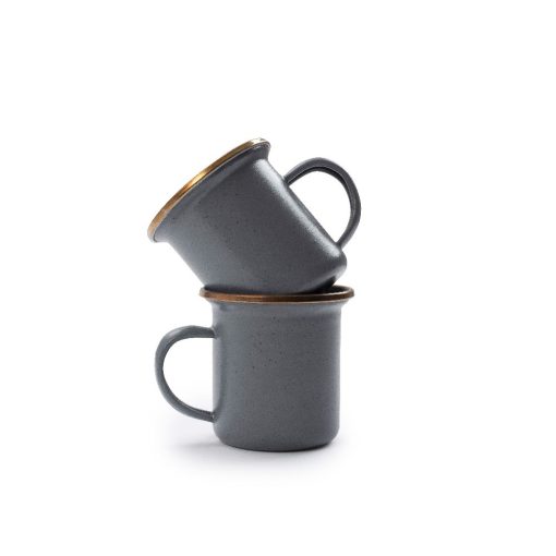 BAREBONES - ESPRESSO CUP/ENAMEL/SET 2 PCS STONE GREY - Afbeelding 7