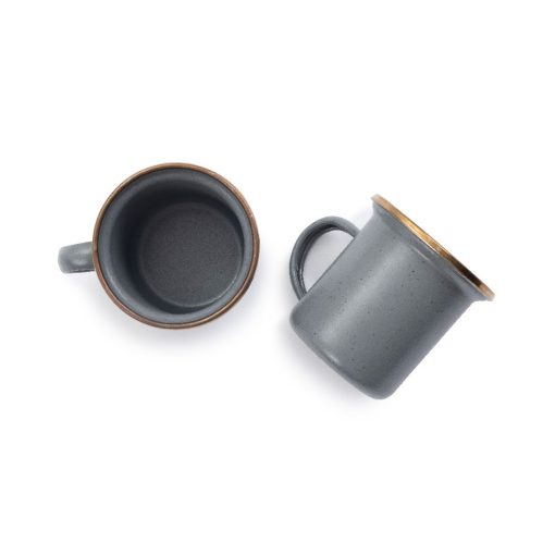 BAREBONES - ESPRESSO CUP/ENAMEL/SET 2 PCS STONE GREY - Afbeelding 6