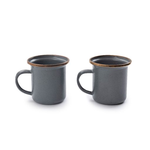 BAREBONES - ESPRESSO CUP/ENAMEL/SET 2 PCS STONE GREY - Afbeelding 5