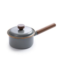 BAREBONES - SAUCEPAN/ENAMEL/STONE GREY