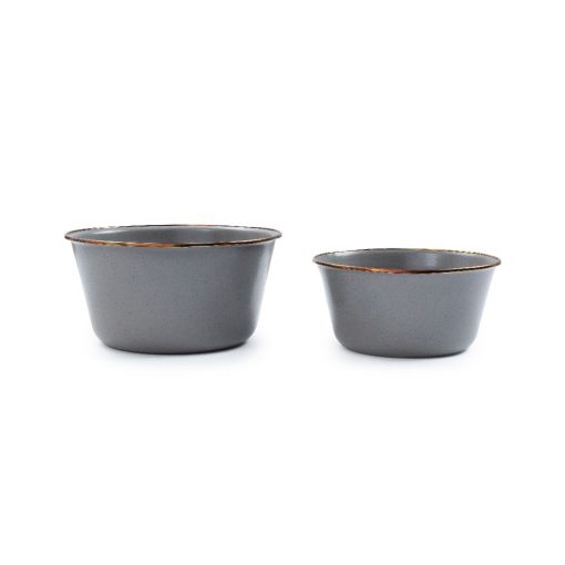 BAREBONES - MIXING BOWL/ENAMEL/SET 2 PCS STONE GREY - Afbeelding 6