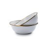BAREBONES - BOWL/ENAMEL/SET 2 PCS EGG SHELL