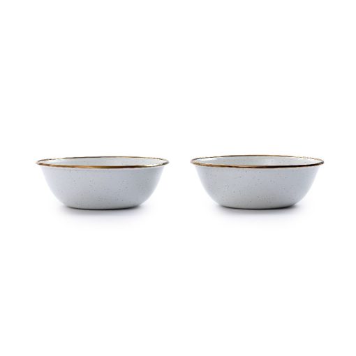 BAREBONES - BOWL/ENAMEL/SET 2 PCS EGG SHELL - Afbeelding 7