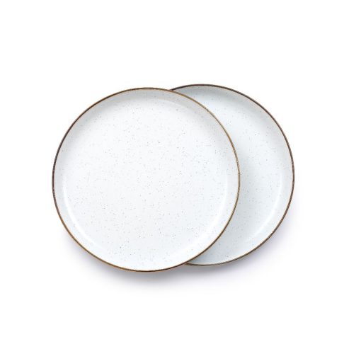 BAREBONES - PLATE/ENAMEL/SET 2 PCS EGG SHELL 27CM - Afbeelding 6