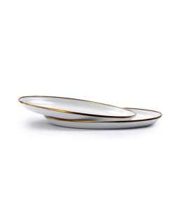 BAREBONES - PLATE/ENAMEL/SET 2 PCS EGG SHELL 27CM