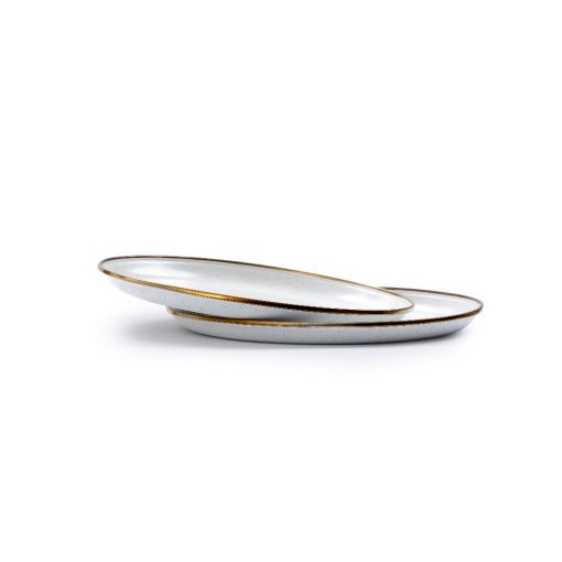 BAREBONES - PLATE/ENAMEL/SET 2 PCS EGG SHELL 27CM - Afbeelding 7