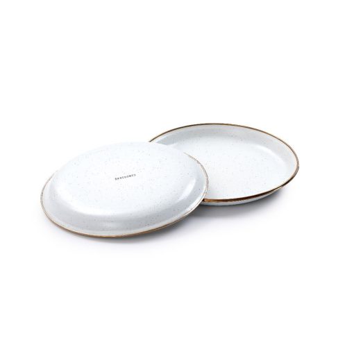BAREBONES - SMALL PLATE/ENAMEL/SET 2 PCS EGG SHELL 22CM - Afbeelding 9