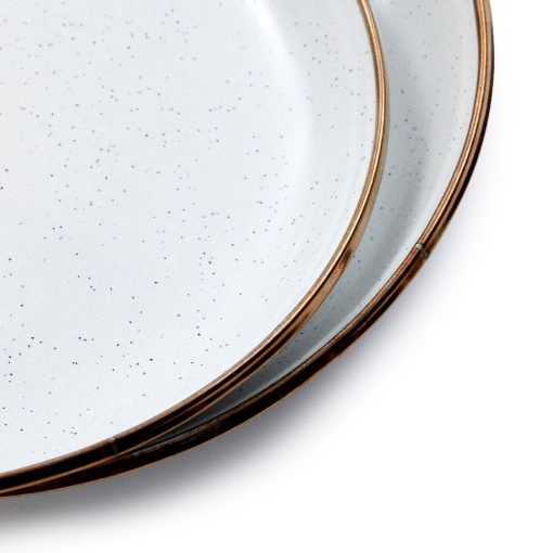 BAREBONES - SMALL PLATE/ENAMEL/SET 2 PCS EGG SHELL 22CM - Afbeelding 5