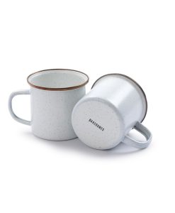 BAREBONES - CUP/ENAMEL/SET 2 PCS EGG SHELL