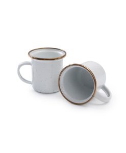 BAREBONES - ESPRESSO CUP/ENAMEL/SET 2 PCS EGG SHELL