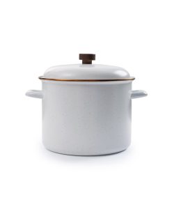 BAREBONES - STOCK POT/ENAMEL/EGG SHELL