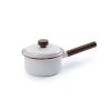 BAREBONES - SAUCEPAN/ENAMEL/EGG SHELL